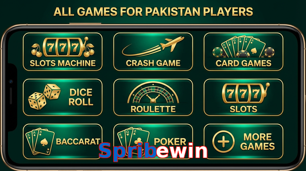 Main screen of Spribewin games page for PK players